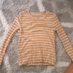 American Eagle Cropped Striped Shirt.